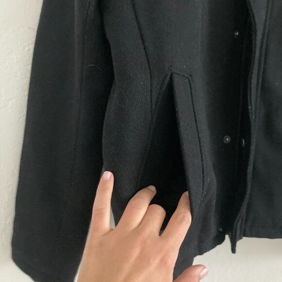 GAP Factory Men's Wool Blend Worker Jacket Zip Up Black Quilted Insulated Small - Picture 6 of 16